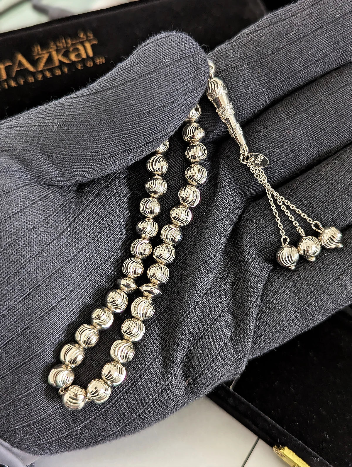 Premium Pure 925 Chandi Tasbih (33 Beads)